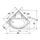 Μπανιέρα Γωνιακή Ακρυλική Samantha 501 Sanitec 105x105x50cm Μπανιέρα Γωνιακή Ακρυλική Samantha 501 Sanitec 105x105x50cm
