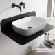 Επικαθήμενος Νιπτήρας Πορσελάνης 56x39cm Scarabeo Glam 1804-SENR Pois Black