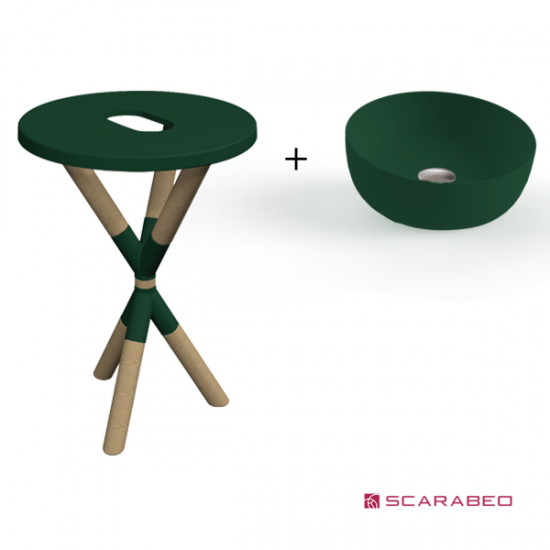 Έπιπλο Scarabeo Cross Φ52 2501F0-9855 Musk (Πράσινο Ματ) Χωρίς Νιπτήρα Έπιπλο Scarabeo Cross Φ52 2501F0-9855 Musk (Πράσινο Ματ) Χωρίς Νιπτήρα