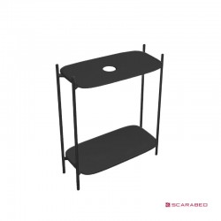 Έπιπλο Scarabeo Laila 75 / Self 27031510-NROP4949 Ardesia Χωρίς Νιπτήρα (Χωρίς οπή Μπαταρίας)