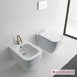 Λεκάνη Κρεμαστή Scarabeo Teorema Slim 512600SC-300 52 εκ. Λευκή Τετραγωνισμένη Πορσελάνης με Κάλυμμα Duroplast Slim Soft Close Λεκάνη Κρεμαστή Scarabeo Teorema Slim 512600SC-300 52 εκ. Λευκή Τετραγωνισμένη Πορσελάνης με Κάλυμμα Duroplast Slim Soft Close