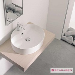 Νιπτήρας Πορσελάνης Επιτραπέζιος Scarabeo Wind/R 8030R-300 54.5x45cm