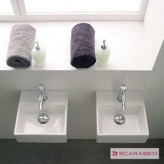 Επικαθήμενος Νιπτήρας Πορσελάνης Scarabeo Teorema 30/R 8036R-300 30x30cm