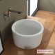 Επικαθήμενος Νιπτήρας Πορσελάνης 42x42cm Scarabeo Bucket 8807-300 Λευκός