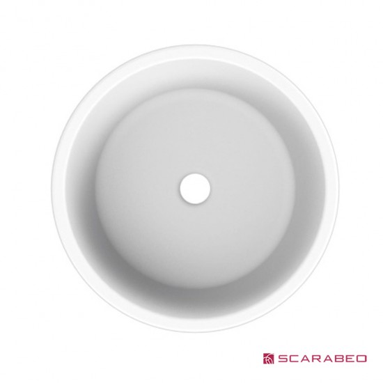 Επικαθήμενος Νιπτήρας Πορσελάνης 42x42cm Scarabeo Bucket 8807-300 Λευκός