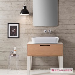 Επικαθήμενος Νιπτήρας Πορσελάνης 70×45 εκ. Scarabeo Mizu 9007-300 Λευκός Επικαθήμενος Νιπτήρας Πορσελάνης 70×45 εκ. Scarabeo Mizu 9007-300 Λευκός