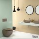 Λεκάνη Κρεμαστή Bianco Ceramica Lenta 381600C-530 Taube Matt με Κάλυμμα Αντιβακτηριακό Βακελίτη Soft Close Αποσπώμενο