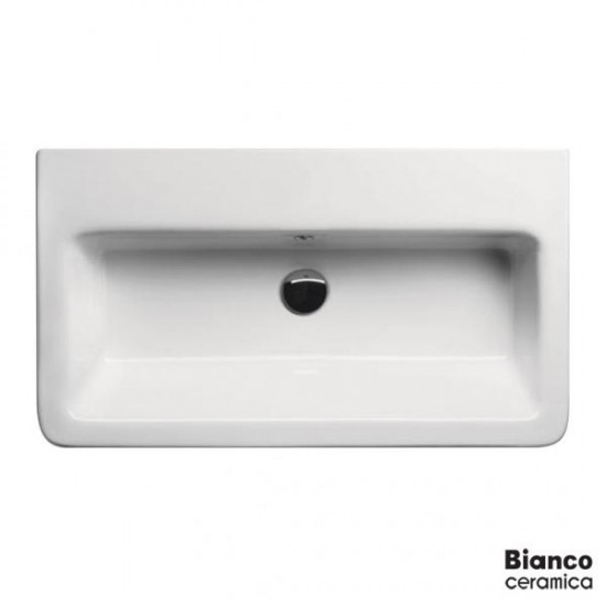 Επικαθήμενος Νιπτήρας Πορσελάνης Bianco Ceramica City 80 MCITY36-300 80x45cm