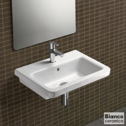 Επικαθήμενος Νιπτήρας Πορσελάνης Bianco Ceramica City 60 MCITY82-300 60x45cm