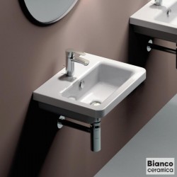 Επικαθήμενος Νιπτήρας Πορσελάνης Bianco Ceramica City 50 MCITY83-300 50x40 cm