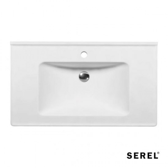 Επικαθήμενος Νιπτήρας Πορσελάνης Serel Slim 46 3035-300 80x46cm