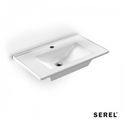 Επικαθήμενος Νιπτήρας Πορσελάνης Serel Slim 46 3035-300 80x46cm