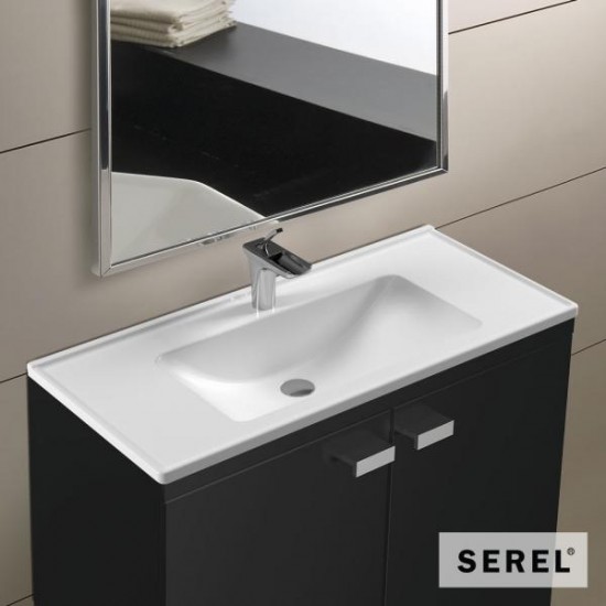 Επικαθήμενος Νιπτήρας Πορσελάνης Serel Slim 46 3039-300 120x46cm