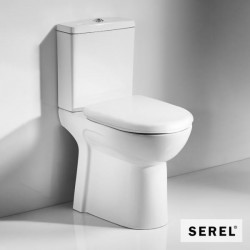 Λεκάνη Δαπέδου Α.Μ.Ε.Α. Serel Senior Με Απλό Κάλυμμα Normal Close 674500-300 Λευκή