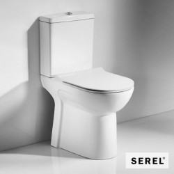 Λεκάνη Δαπέδου Α.Μ.Ε.Α. Serel Senior Με Κάλυμμα Slim Soft Close 674500SC-300 Λευκή