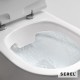 Λεκάνη Κρεμαστή Serel Smart Rimless SM2600SC-300 52cm Λευκή με Κάλυμμα Slim Soft Close Αντιβακτηριακό Βακελίτη 