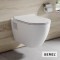 Λεκάνη Κρεμαστή Serel Smart Rimless SM2600SC-300 52cm Λευκή με Κάλυμμα Slim Soft Close Αντιβακτηριακό Βακελίτη 