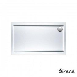 Ντουζιέρα Παραλληλόγραμμη Ακρυλική Sirene Extra Flat E14070-300 140x70x5.5cm Λευκή 