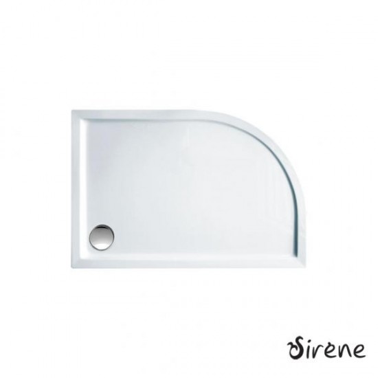 Ντουζιέρα Ημικυκλική Ακρυλική Δεξιά Sirene Extra Flat EQ12080-300-2 120x80x5.5cm Λευκή Ντουζιέρα Ημικυκλική Ακρυλική Δεξιά Sirene Extra Flat EQ12080-300-2 120x80x5.5cm Λευκή
