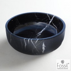 Μαρμάρινος Νιπτήρας Επιτραπέζιος Φ39cm Fossil Thalo Marble DR39-400 Marquina Nero 