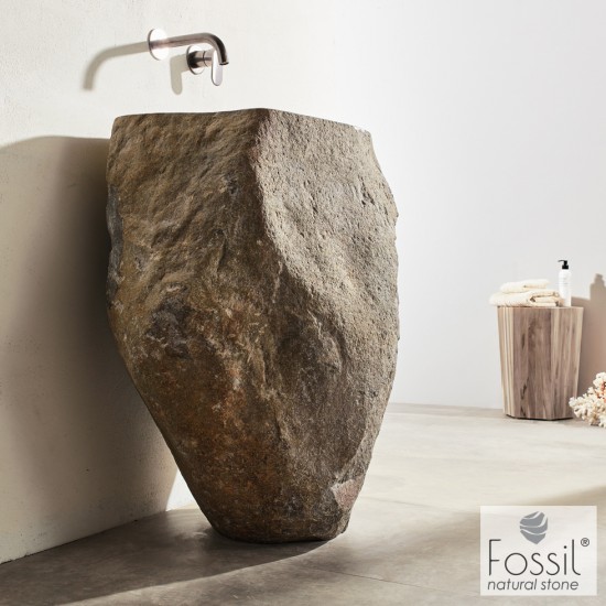 Νιπτήρας Μπάνιου Δαπέδου Πορσελάνης Fossil Vero RP90 Riverstone Φ40-75 Πέτρινος Νιπτήρας Μπάνιου Δαπέδου Πορσελάνης Fossil Vero RP90 Riverstone Φ40-75 Πέτρινος