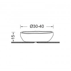Μαρμάρινος Νιπτήρας Επιτραπέζιος Φ30-40cm Fossil Vero Riverstone Rv40 Μαρμάρινος Νιπτήρας Επιτραπέζιος Φ30-40cm Fossil Vero Riverstone Rv40