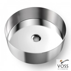 Voss Milo V1040-111 Επικαθήμενος Νιπτήρας Inox Brushed Φ40