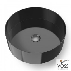 Voss Milo V1040-411 Επικαθήμενος Νιπτήρας Inox Black Brushed Φ40