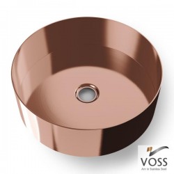 Voss Milo V1040-811 Επικαθήμενος Νιπτήρας Inox Rose Gold Brushed Φ40