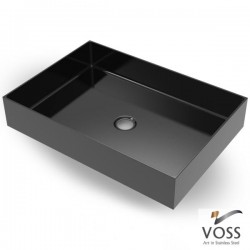 Voss Aldo V1255-411 Επικαθήμενος Νιπτήρας Inox Black Brushed 55x38