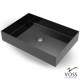 Voss Aldo V1255-411 Επικαθήμενος Νιπτήρας Inox Black Brushed 55x38