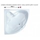 Μπανιέρα Γωνιακή Ακρυλική Nataly 519 Sanitec 150x150x60cm Μπανιέρα Γωνιακή Ακρυλική Nataly 519 Sanitec 150x150x60cm
