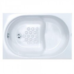 Ορθογώνια Μπανιέρα Ακρυλική με Κάθισμα Gloria 523 Sanitec 105x70x60cm