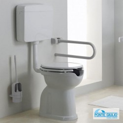 Μπάρα Τοίχου Στήριξης Ανακλινόμενη Με Ενσωματωμένη Χαρτοθήκη Α.Μ.Ε.Α. 80cm Ponte Giulio Paint 4BA-JCS-02 Λευκό 