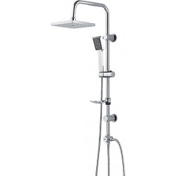 Στήλη Ντους Ορειχάλκινη Tema Rain Plus 53231 Χρωμέ Κυκλική 2 Εξόδων Χωρίς Μπαταρία