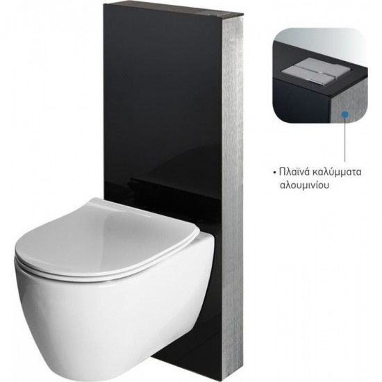 Εντοιχιζόμενο Γυάλινο Καζανάκι Wisa GlassBox 536-400 για Κρεμαστή Λεκάνη Μαύρο Εντοιχιζόμενο Γυάλινο Καζανάκι Wisa GlassBox 536-400 για Κρεμαστή Λεκάνη Μαύρο