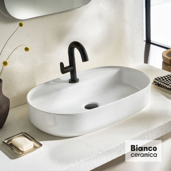 Νιπτήρας Πορσελάνης Επιτραπέζιος Bianco Ceramica Orbit 31060-300 60x40cm Νιπτήρας Πορσελάνης Επιτραπέζιος Bianco Ceramica Orbit 31060-300 60x40cm