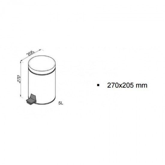 Χαρτοδοχείο 5lt Geesa Standard Hotelia 635 (Ø20.5 x 27 εκ) Chrome Χαρτοδοχείο 5lt Geesa Standard Hotelia 635 (Ø20.5 x 27 εκ) Chrome