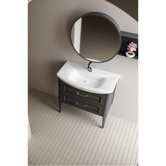 Νιπτήρας Επίπλου Μπάνιου Πορσελάνης 75x50 Sanovit Zenon 6075 Λευκός Νιπτήρας Επίπλου Μπάνιου Πορσελάνης 75x50 Sanovit Zenon 6075 Λευκός