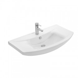 Νιπτήρας Επίπλου Μπάνιου Πορσελάνης 75x50 Sanovit Zenon 6075 Λευκός