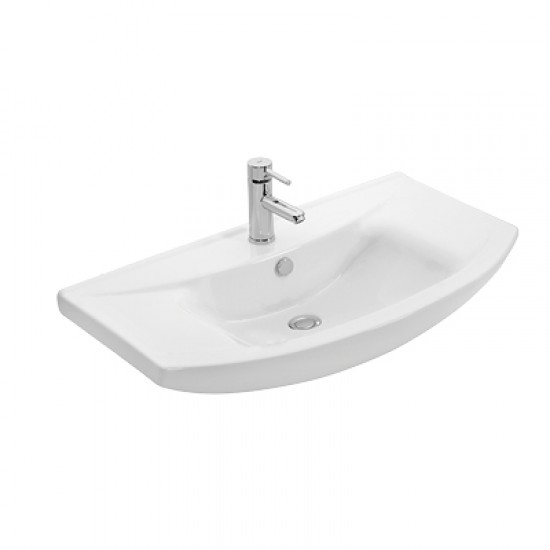 Νιπτήρας Επίπλου Μπάνιου Πορσελάνης 75x50 Sanovit Zenon 6075 Λευκός Νιπτήρας Επίπλου Μπάνιου Πορσελάνης 75x50 Sanovit Zenon 6075 Λευκός