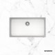 Υποκαθήμενος Νεροχύτης 83,8x46.9cm Schock Cristadur Mono 15090U-1302 Polaris (Λευκό)