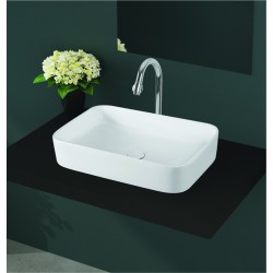 Νιπτήρας Μπάνιου Πορσελάνης Λευκός I-zec Candle 7032 54 x 35,5 x 10,5 εκ. Επικαθήμενος χωρίς Οπή για Βρύση Νιπτήρας Μπάνιου Πορσελάνης Λευκός I-zec Candle 7032 54 x 35,5 x 10,5 εκ. Επικαθήμενος χωρίς Οπή για Βρύση