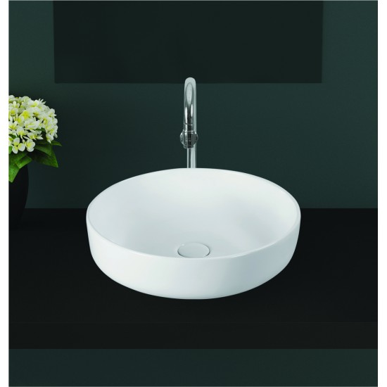 Επικαθήμενος Νιπτήρας Μπάνιου Φ42cm I-Zec Slapton 7033 Λευκός