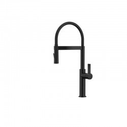 Μπαταρία Κουζίνας Line Black Matt 7169184MB με Εύκαμπτο Ρουξούνι Μαύρο 