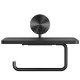 Χαρτοθήκη Επιτοίχια με Εταζέρα 18,5 εκ. Geesa Opal 7224-411 Black Brushed Χαρτοθήκη Επιτοίχια με Εταζέρα 18,5 εκ. Geesa Opal 7224-411 Black Brushed
