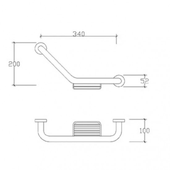 Μπάρα Στήριξης-Σπογγοθήκη AMEA Inox 34cm 74108 Μπάρα Στήριξης-Σπογγοθήκη AMEA Inox 34cm 74108