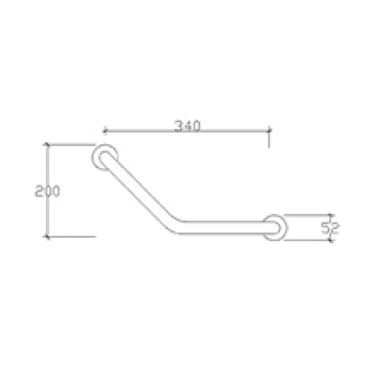 Μπάρα Στήριξης AMEA Γωνιακή Inox 34cm 74110 Μπάρα Στήριξης AMEA Γωνιακή Inox 34cm 74110