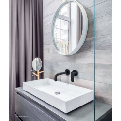 Εντοιχισμένη Mπαταρία Νιπτήρα Αναμεικτική Ορειχάλκινη Modea Optima  00-7510/B Total Black (Μαύρο Ματ)