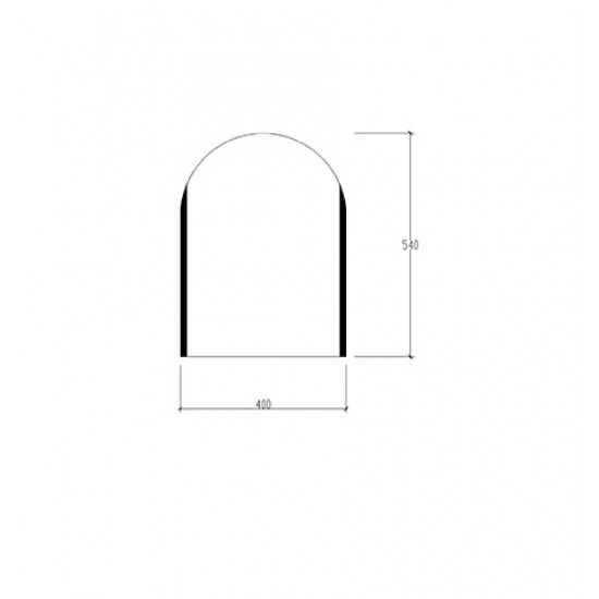 Καθρέπτης Μπάνιου Ημικυκλικός Tema 40x54cm Solo 4 Πλαίσιο με αμμοβολή 76028